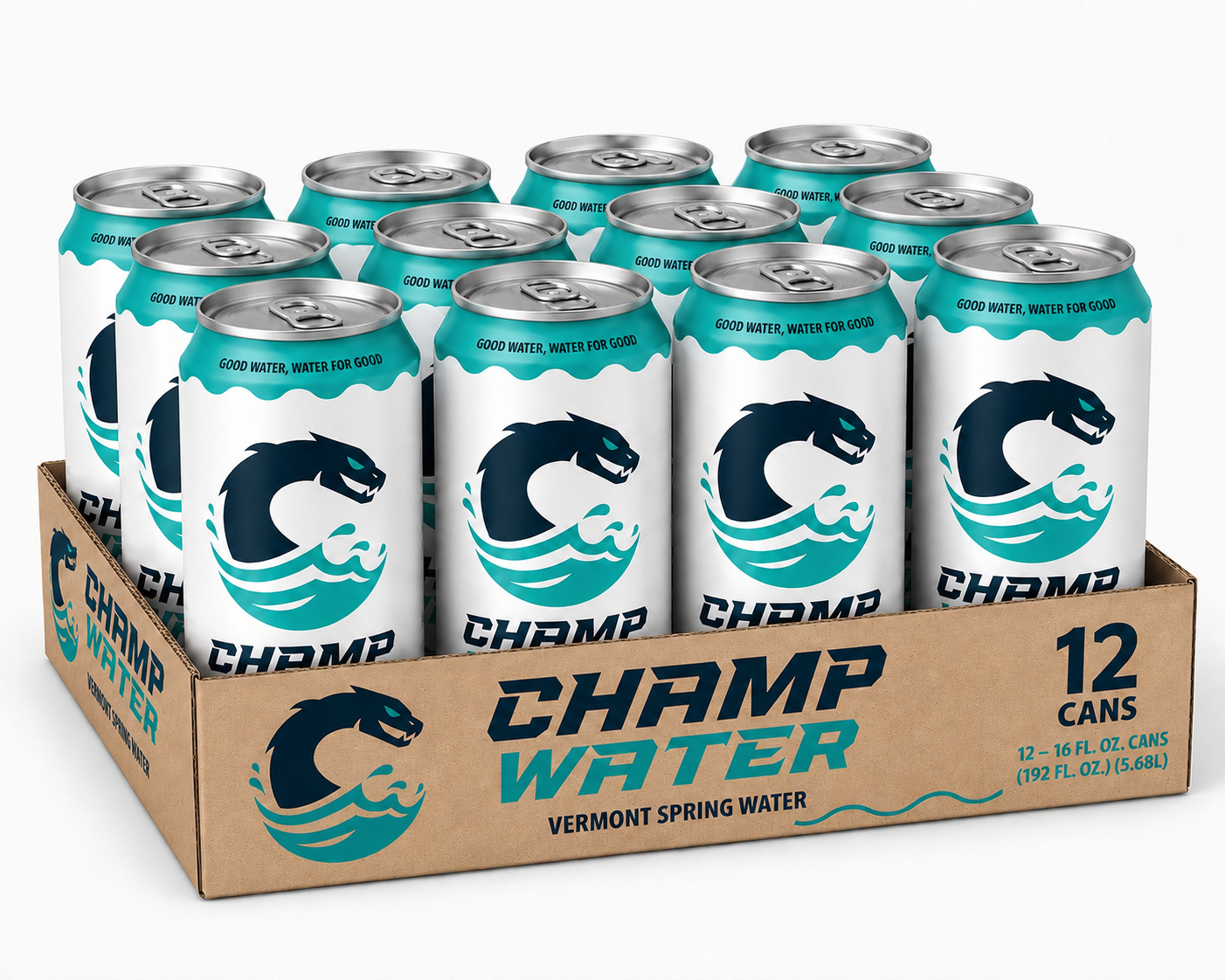 12 Pack - 16 Oz Canned Spring Water